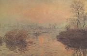 Claude Monet Sunset on the seine,Winter Effect (nn02) oil painting